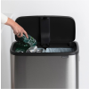 Dotykový odpadkový kôš BO 2 x 30 l, matná oceľ, Brabantia