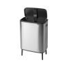 Dotykový odpadkový kôš BO 2 x 30 l, matná oceľ, Brabantia
