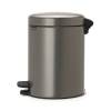 Pedálový odpadkový kôš NEWICON 5 l, platina, Brabantia