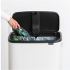 Dotykový odpadkový kôš BO HI 2 x 30 l, biela, Brabantia