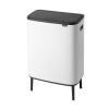 Dotykový odpadkový kôš BO HI 2 x 30 l, biela, Brabantia