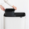 Dotykový odpadkový kôš BO HI 2 x 30 l, biela, Brabantia