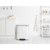 Pedálový odpadkový kôš BO 2 x 30 l, biela, Brabantia