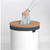 Kôš na bielizeň 60 l, s korkovým vekom, biela, Brabantia