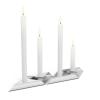 Svícen na kónickou svíčku SQUARE CANDLE , sada 4 ks, nerezová oceľ, Höfats