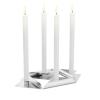 Svícen na kónickou svíčku SQUARE CANDLE , sada 4 ks, nerezová oceľ, Höfats