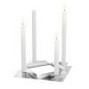 Svícen na kónickou svíčku SQUARE CANDLE , sada 4 ks, nerezová oceľ, Höfats