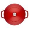Kastról 24 cm, samotesniaca pokrievka, čerešňa, liatina, Staub