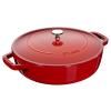 Kastról 24 cm, samotesniaca pokrievka, čerešňa, liatina, Staub