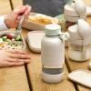 Fľaša na vodu BOTTLE TO GO 600 ml, krém, Lékué