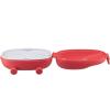 Desiatový box SNACKMOBILE, 2 priehradky, červená, Alessi