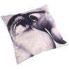 Dekoračný vankúš TOILETPAPER EYE & MOUTH 50 x 50 cm, sivá, Seletti