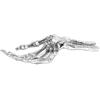Figúrka WUNDERKAMMER SKELETON HAND 24 cm, strieborná, hliník, Seletti