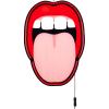 LED nástenná dekorácia JOB-BLOW TONGUE 58 cm, Seletti