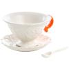 Šálka na čaj s podšálkou a lyžicou I-WARES, oranžová, Seletti