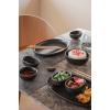 Jedálenský tanier NORDIC KITCHEN 26 cm, ovál, čierna, kamenina, Eva Trio