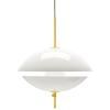 Závesná lampa CLAM 55 cm, biela/mosadz, Fritz Hansen