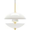 Závesná lampa CLAM 55 cm, biela/mosadz, Fritz Hansen