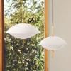 Závesná lampa CLAM 55 cm, biela/mosadz, Fritz Hansen