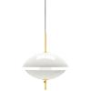 Závesná lampa CLAM 44 cm, biela/mosadz, Fritz Hansen