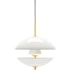 Závesná lampa CLAM 44 cm, biela/mosadz, Fritz Hansen