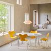 Závesná lampa CLAM 44 cm, biela/mosadz, Fritz Hansen