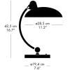 Stolové svietidlo KAISER IDELL 42 cm, čierna, Fritz Hansen