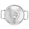 Kastról ADAMANT 18 cm, 2 l, s nerezovou pokrievka na hrniec, nepriľnavý povrch, Fissler