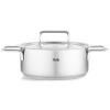 Kastról PURE 24 cm, 3,9 l, s nerezovou pokrievkou na hrniec, nerez, Fissler