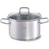 Vysoký kastról VISEO 20 cm, strieborná farba, nerezová oceľ, Fissler