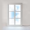 Dekoratívne nástenné svietidlo WINDOW #3 90 x 57 cm, biele, drevo/akryl, Seletti