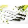 Nôž Santoku IDÉAL 18 cm, mosadzné nity, čierny, Lion Sabatier