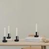 Svietnik na kónickú sviečku IDA 10 cm, čierna farba, železo, Stelton