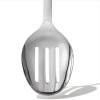 Dierkovaná lyžica STEEL 32 cm, strieborná, nerezová oceľ, OXO