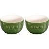 Ramekin 9 cm, sada 2 kusov, zelená farba, keramika, Staub