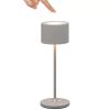 Prenosná stolová lampa FAROL MINI 19,5 cm, LED, satelitná sivá, hliník, Blomus