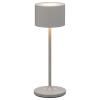 Prenosná stolová lampa FAROL MINI 19,5 cm, LED, satelitná sivá, hliník, Blomus