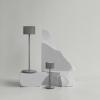 Prenosná stolová lampa FAROL MINI 19,5 cm, LED, spálený kov, hliník, Blomus