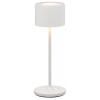 Prenosná stolová lampa FAROL MINI 19,5 cm, LED, biela, hliník, Blomus
