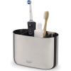 Pohár na zubné kefky EASYSTORE LUXE 70581 strieborná, nerezová oceľ, Joseph Joseph
