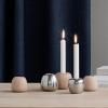 Svietnik na čajovú sviečku ORA 6,5 cm, hnedá farba, bukové drevo, Stelton