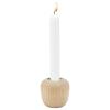 Svietnik na čajovú sviečku ORA 6,5 cm, hnedá farba, bukové drevo, Stelton